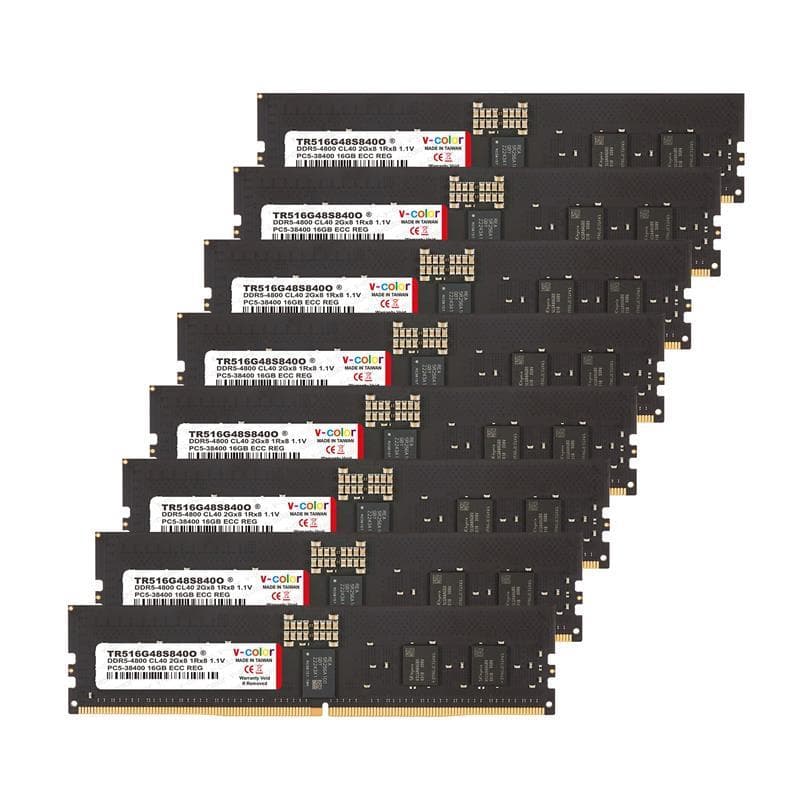 v-color 16GB (8x16GB) DDR5 4800MHz CL40 RDIMM