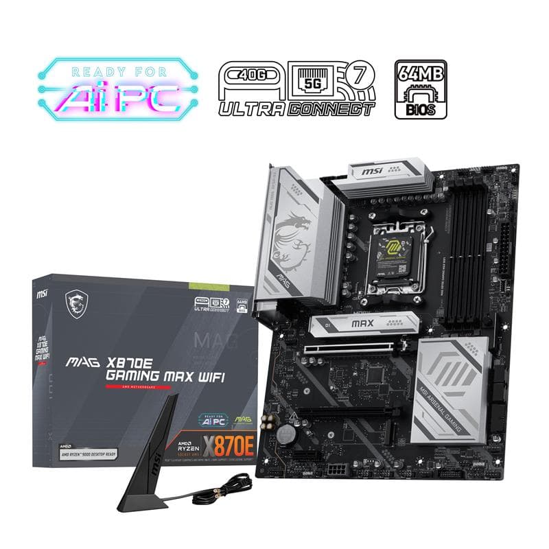 MSI MAG X870E GAMING MAX WIFI AMD AM5 ATX Motherboard