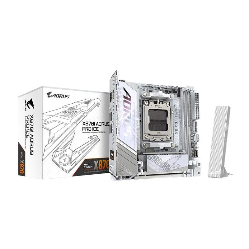 GIGABYTE X870I AORUS PRO ICE AMD AM5 LGA 1718 Motherboard, Mini-ITX