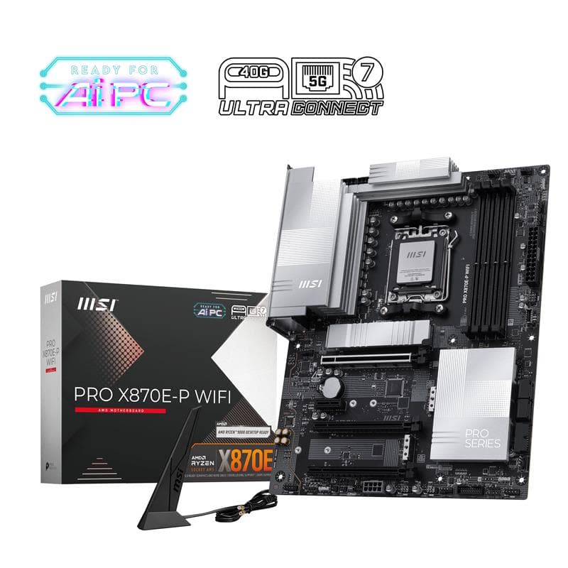 MSI PRO X870E-P WIFI AMD X870 AM5 DDR5 ATX Wi-Fi 7 Motherboard(Open Box)