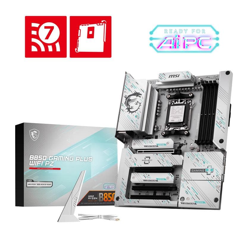 MSI B850 GAMING PLUS WIFI PZ, Supports AMD RyzenTM 9000 / 8000 / 7000(Open Box)