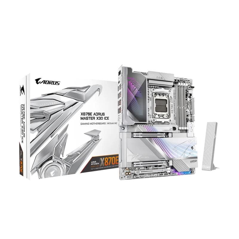 GIGABYTE X870E AORUS MASTER X3D ICE AMD AM5 LGA 1718 ATX Motherboard