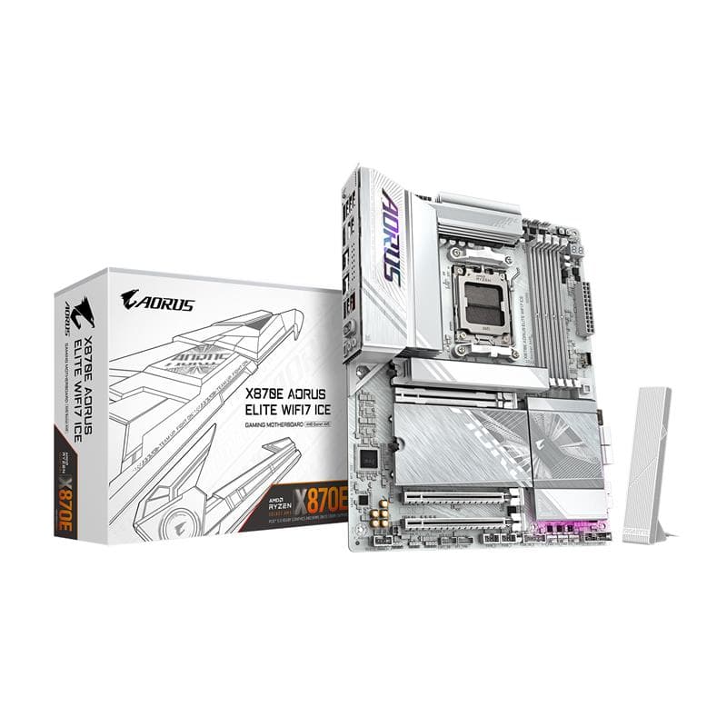 GIGABYTE X870E AORUS ELITE WIFI7 ICE AMD AM5 LGA 1718 Motherboard(Open Box)