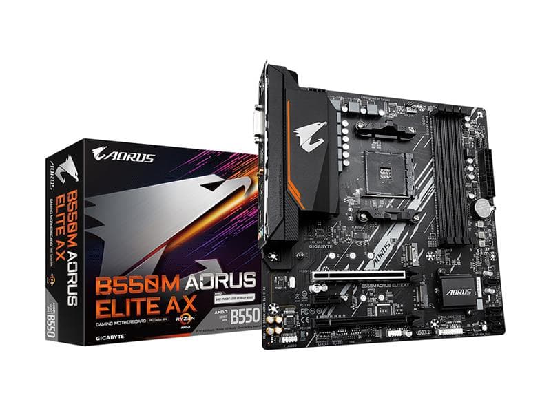 GIGABYTE B550M AORUS ELITE AX AMD AM4 Micro ATX Motherboard