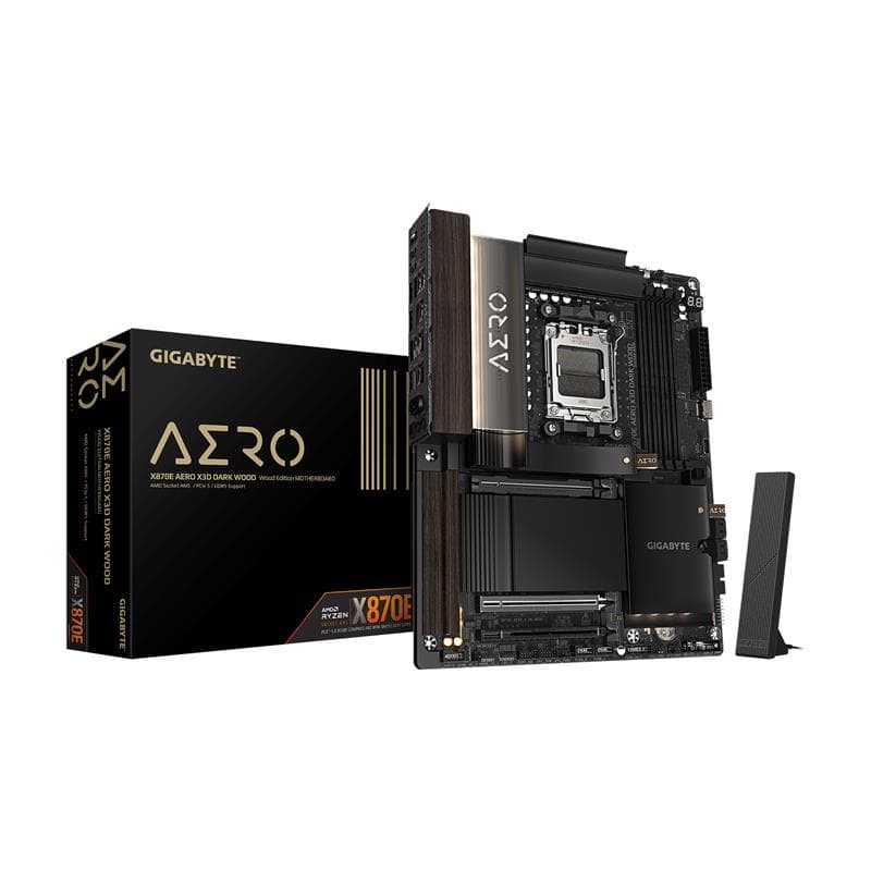 GIGABYTE X870E AERO X3D DARK WOOD AMD AM5 ATX Motherboard