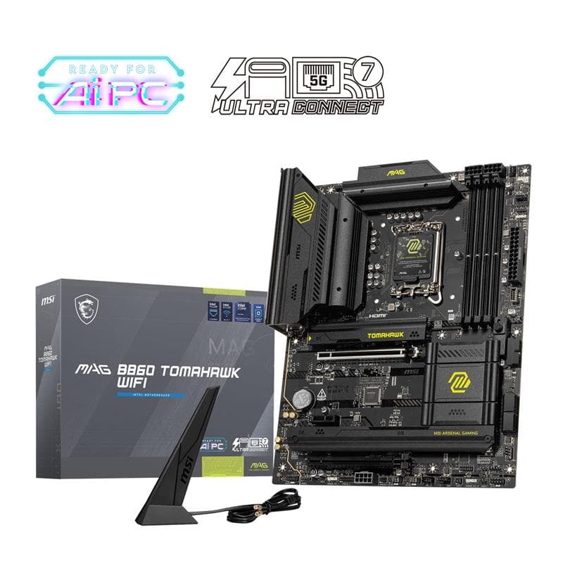 MSI MAG B860 TOMAHAWK WIFI, INTEL B860 ATX Motherboard(Open Box)