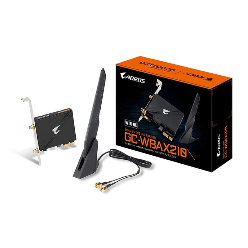 GIGABYTE GC-WBAX210 Tri-Band Wi-Fi 6E Bluetooth 5.2 PCIe Card(Open Box)