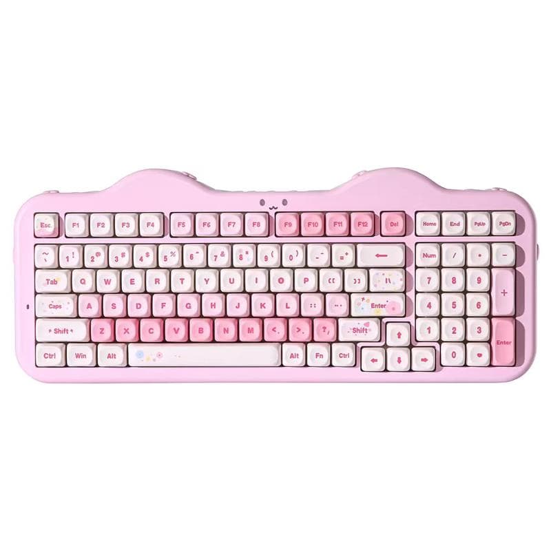 YUNZII C98 Pink Tri-Mode Cake Kitten Custom Mechanical Keyboard