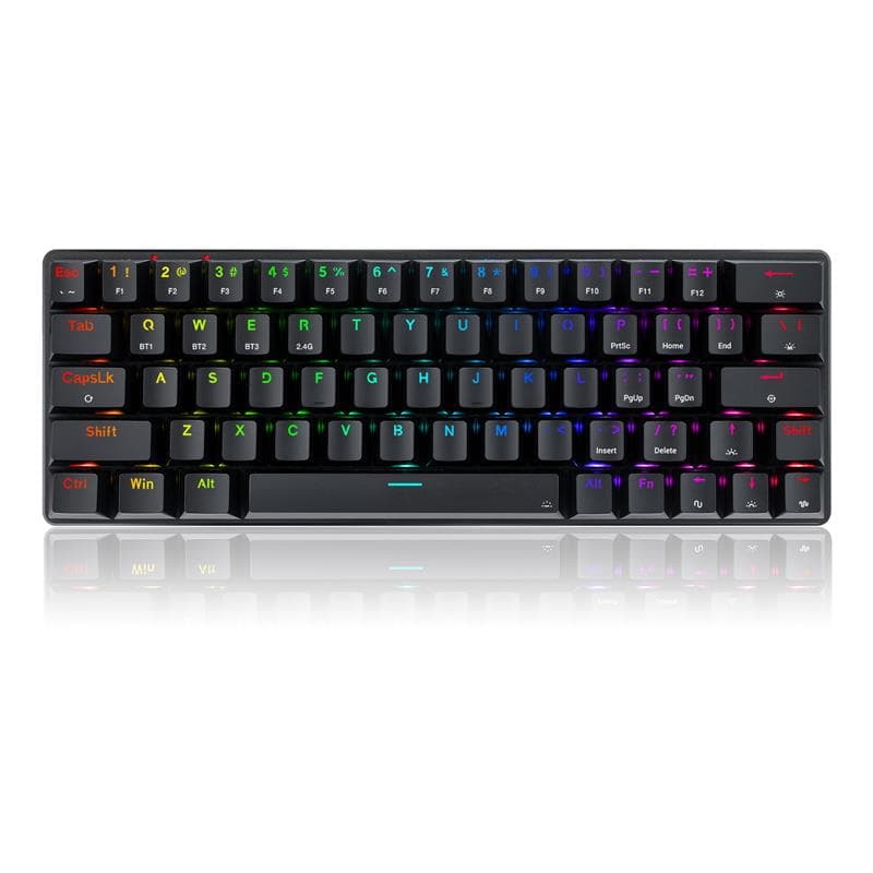 Redragon Jax Pro (K613P) Bluetooth, 2.4G,Wired connection Blue Switch Mechanical Gaming Keyboard durable key 63 key portable...