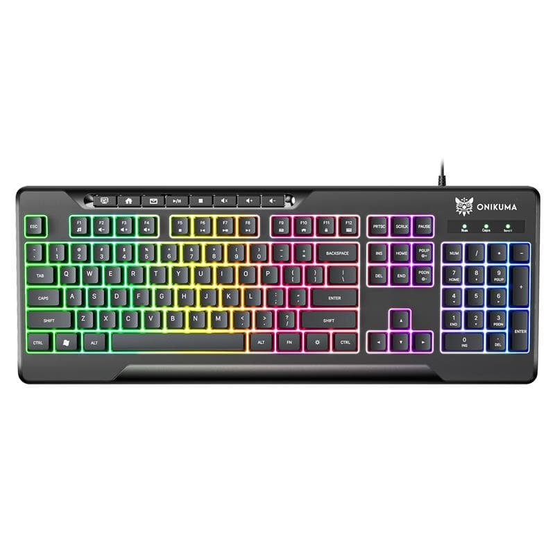 ONIKUMA G32 Matte Black Wired Gaming Keyboard RGB Backlit(Open Box)