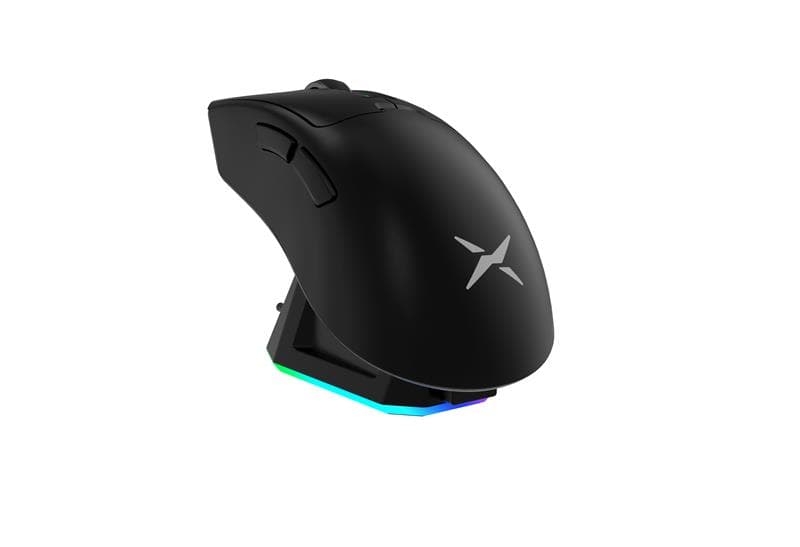 Delux M900 1KHz Wireless Gaming Mouse, 63g, 6 Bottons, 12000 DPI, 400MAh Li-Power Battery, 80M Huano Pink Dot Switch, with C...