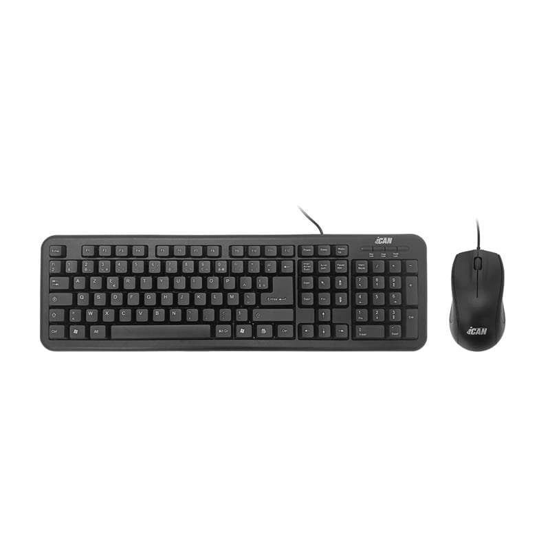 iCAN CK-918 Wired French (AZERTY Layout) Keyboard & Mouse Combo(Open Box)