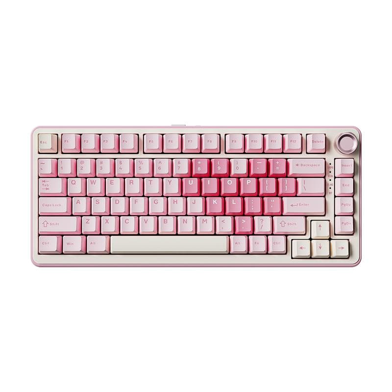 Yunzii B75 PRO Tri-Mode Pink + White 75% Knob Mechanical Keyboard(Open Box)
