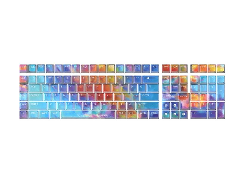 GXD Color Burst Foggy Transparent Keycap(Open Box)