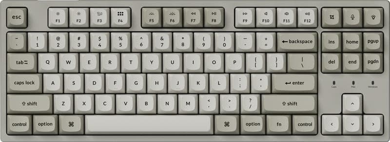 Keychron C1 Pro 8K TKL (80%) Gaming Keyboard, White(Open Box)