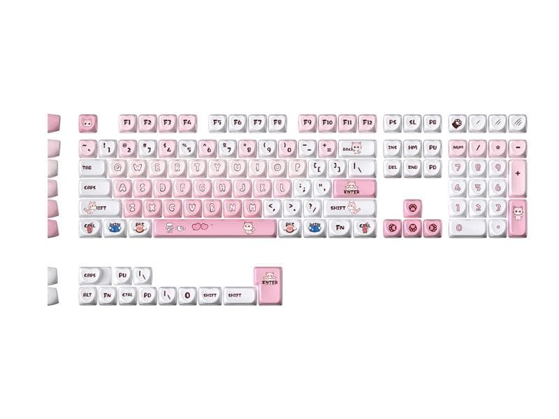 GAOXD Heart-Shaped PBT Dye Sub OEM Profile Keycaps(Open Box)