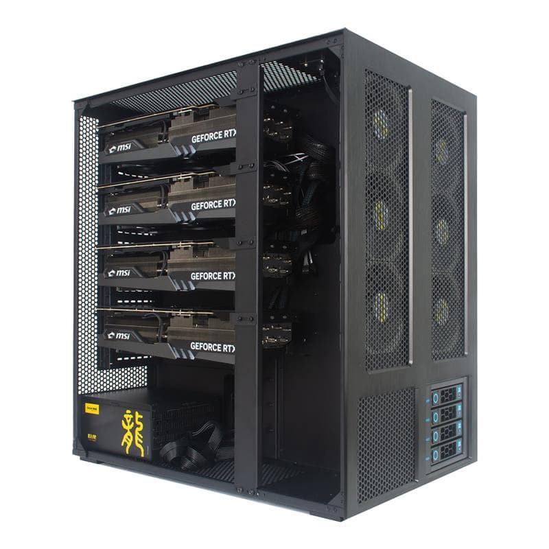 GZOSMETA WS04A2 Four-Card Server Chassis,Supports 4 Game Cards