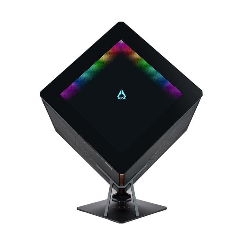 AZZA Regis 902 - Luxury Cube Case | Infinity RGB Panel | 3-Sided Tempered Glass | CNC Milled Aluminum Stand | 336MM MAX. GPU Le