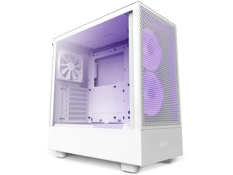 Nzxt H5 (2023) Flow RGB Compact Mid-tower ATX case (White)(Open Box)