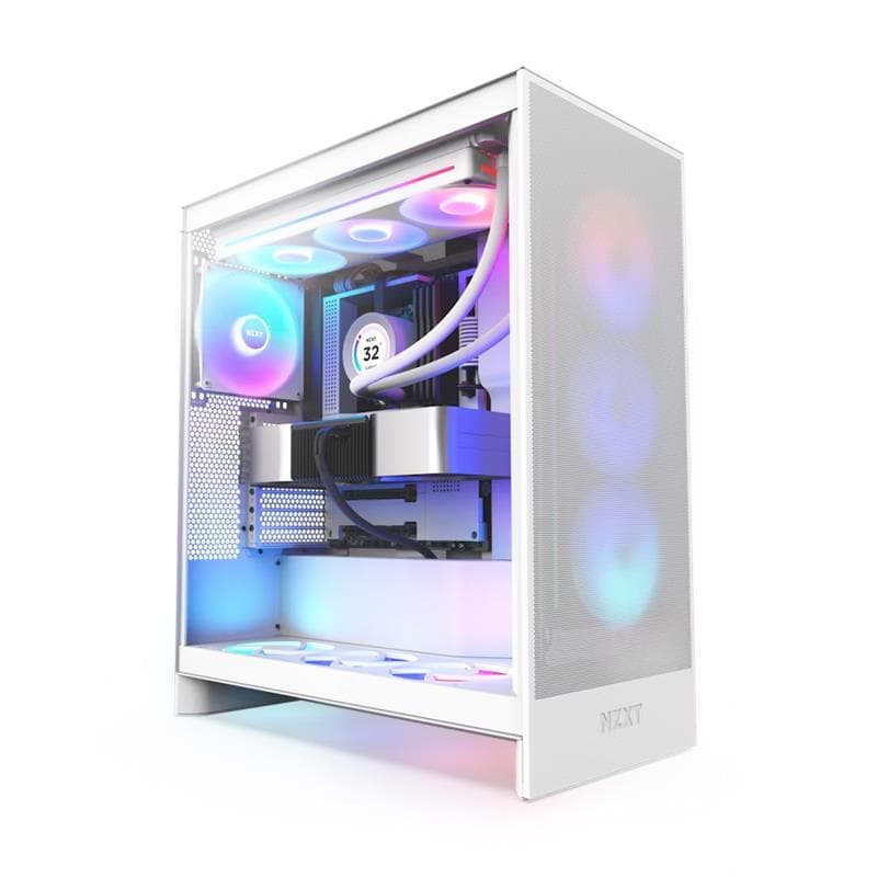 NZXT H7 Flow RGB Case, White