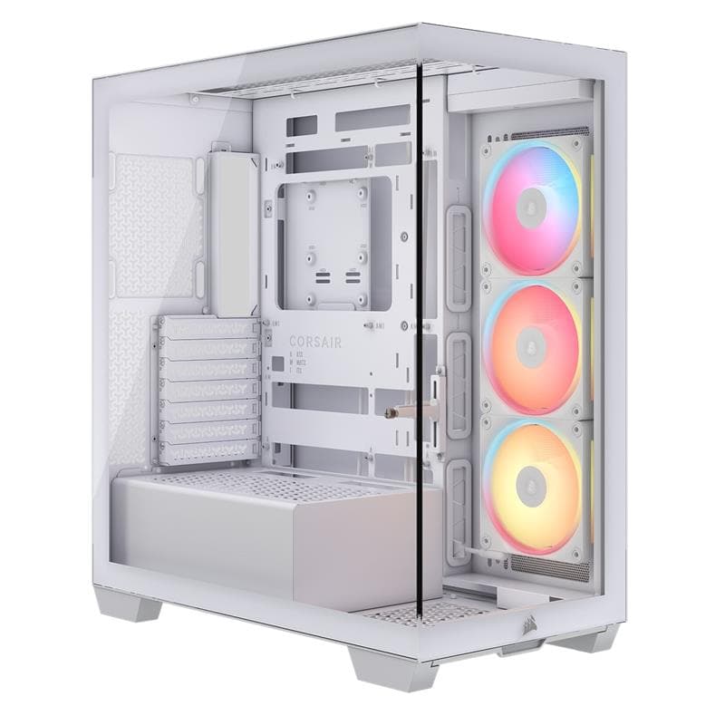 CORSAIR 3500X LX-R RGB Mid-Tower PC Case, White