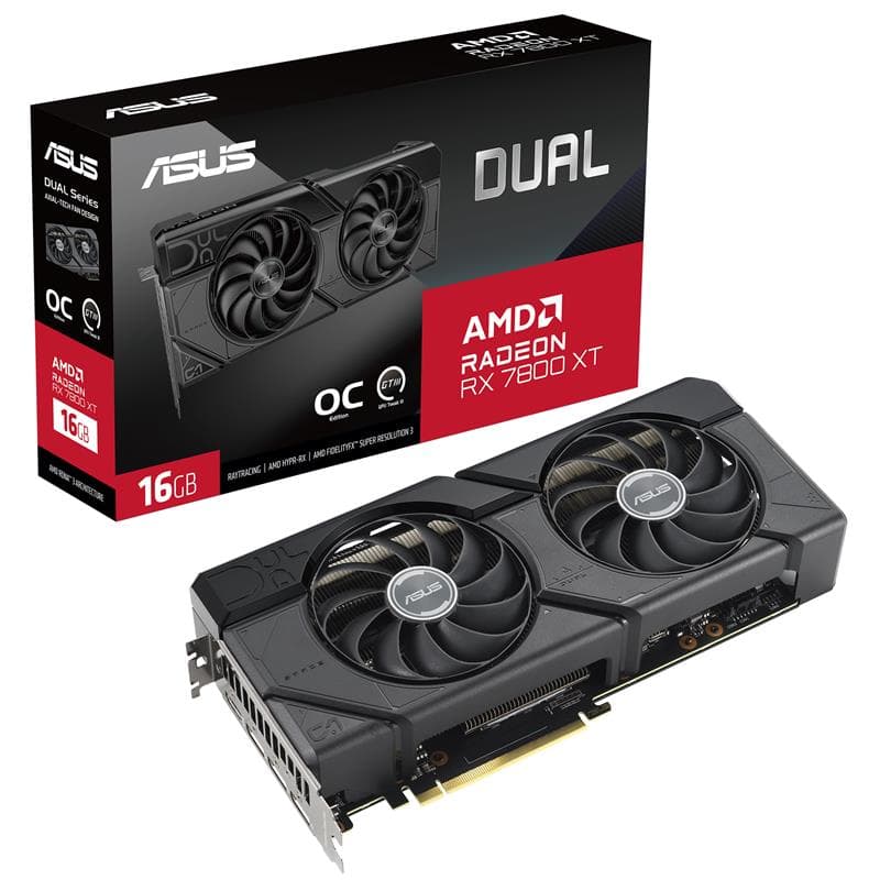 ASUS DUAL Radeon RX 7800 XT OC Edition 16GB GDDR6(Open Box)