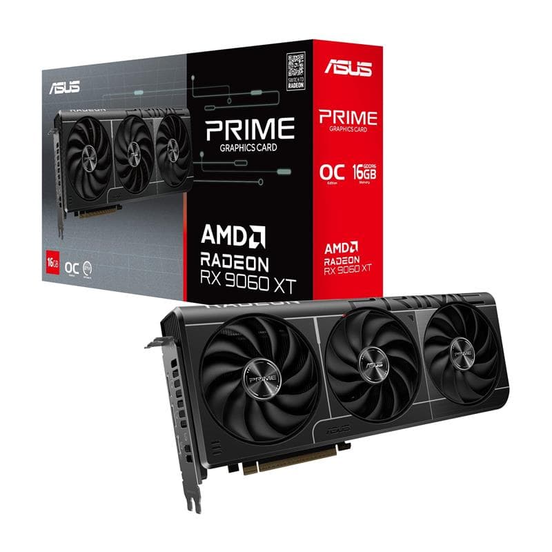 ASUS Prime Radeon RX 9060 XT 16GB GDDR6 OC Edition Graphics Card