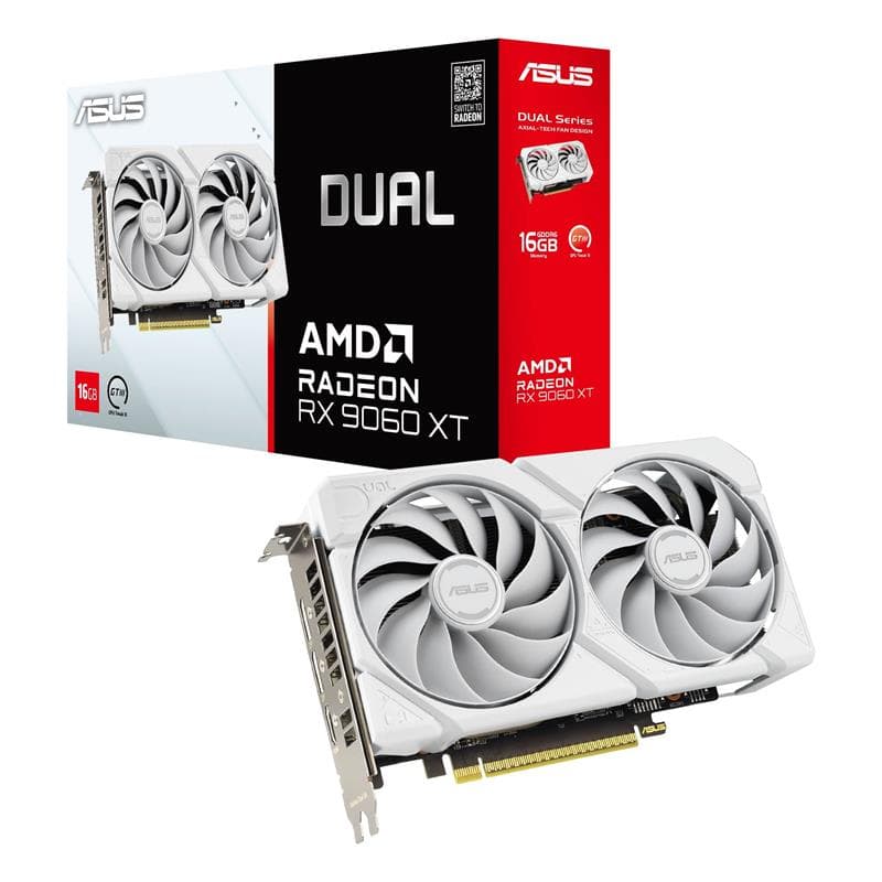 ASUS Dual Radeon RX 9060 XT 16GB GDDR6 White Edition(Open Box)