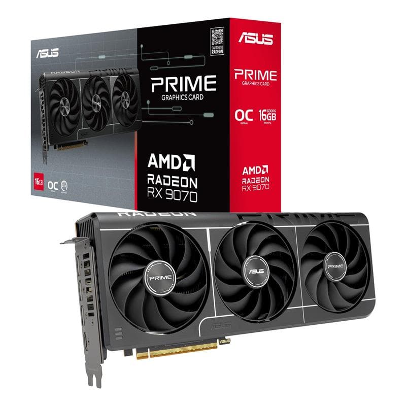 ASUS Prime Radeon RX 9070 OC Edition Graphics Card(Open Box)