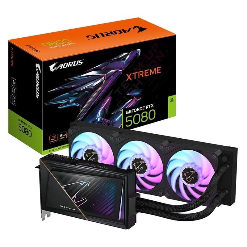 GIGABYTE AORUS GeForce RTX 5080 XTREME WATERFORCE AIO Cooling