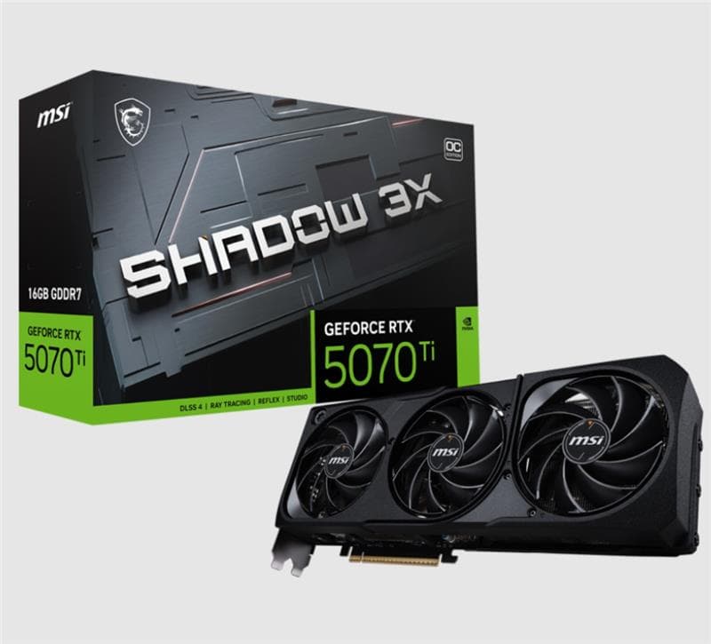 MSI RTX 5070 TI 16G SHADOW 3X OC GDDR7 Triple Fans
