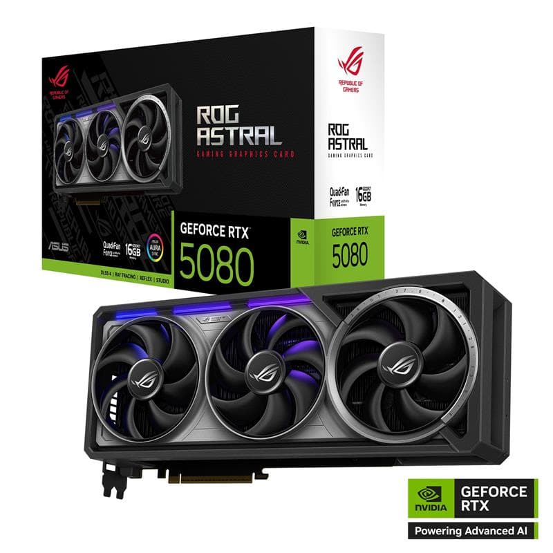 ASUS ROG Astral GeForce RTX 5080 16GB GDDR7 Quad-Fan Force