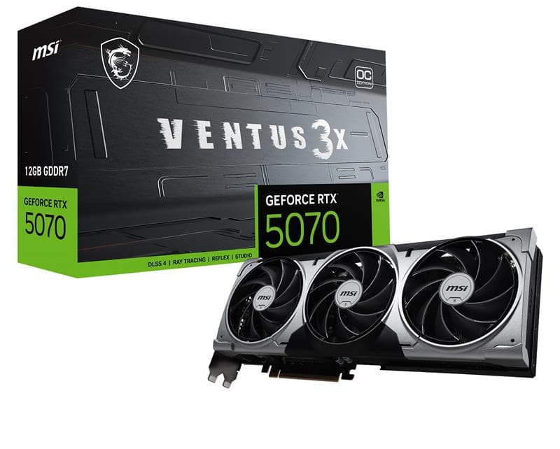MSI GeForce RTX 5070 VENTUS 3X OC GDDR7 Triple Fans