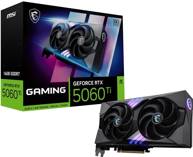 MSI GeForce RTX 5060 Ti 16G GAMING OC GDDR7 Double Fans(Open Box)