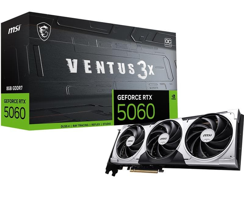 MSI GeForce  RTX 5060 8G VENTUS 3X OC, GDDR7 8GB, PCI-E 5.0, 128 bit