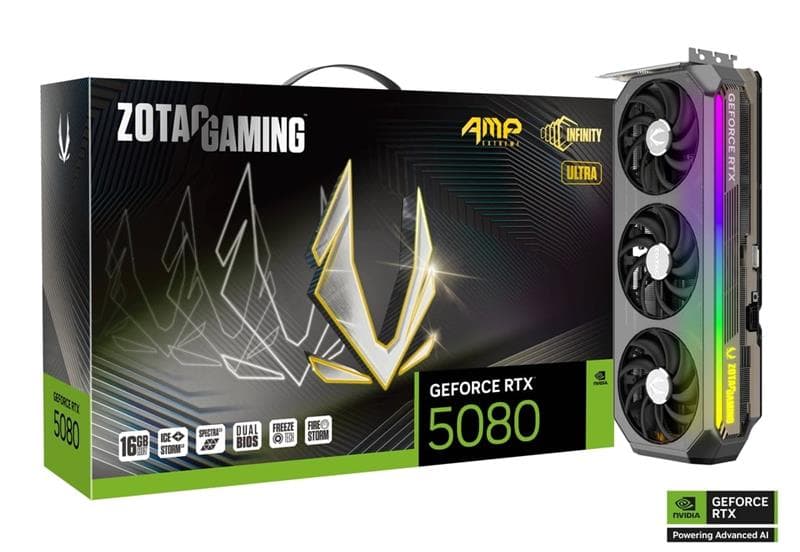 ZOTAC GAMING GeForce RTX 5080 AMP Extreme INFINITY ULTRA 16GB GDDR7