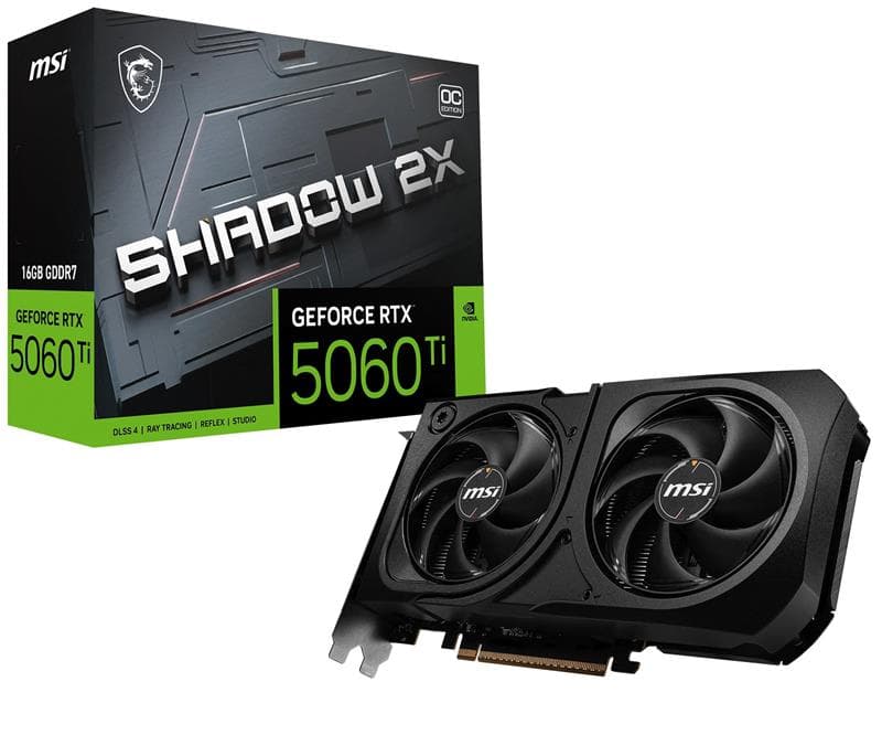 MSI GeForce RTX 5060 Ti 16G SHADOW 2X OC PLUS, GDDR7 16GB