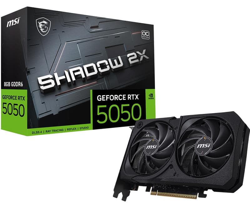 MSI GeForce RTX 5050 8G SHADOW 2X OC, GDDR6 8GB Black(Open Box)