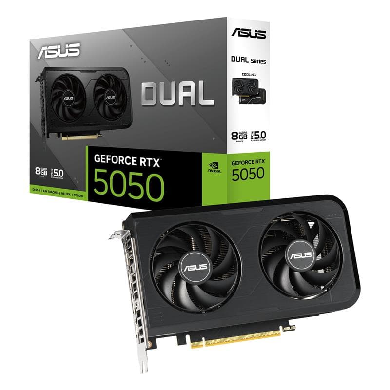 ASUS Dual GeForce RTX 5050 8GB GDDR6 DUAL-RTX5050-8G Black(Open Box)