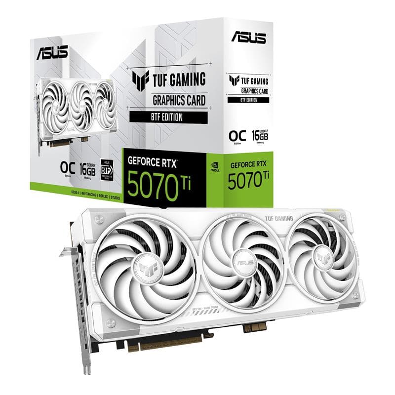 ASUS TUF Gaming GeForce RTX  5070 Ti 16GB BTF White Hidden-Connector