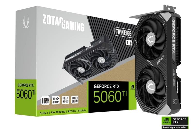 ZOTAC GAMING GeForce RTX 5060 Ti 16GB Twin Edge OC GDDR7