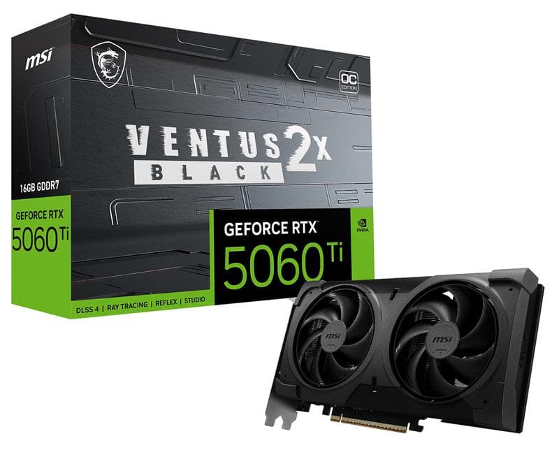 MSI GeForce RTX 5060 Ti 16G VENTUS 2X OC GDDR7 Triple Fans