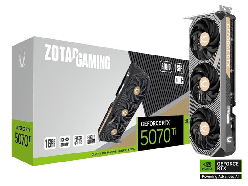 ZOTAC GAMING GeForce RTX 5070 Ti SOLID SFF OC GDDR7(Open Box)