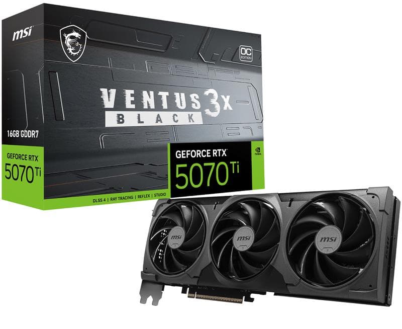 MSI GeForce RTX 5070 Ti 16G VENTUS 3X OC GDDR7 Triple Fans