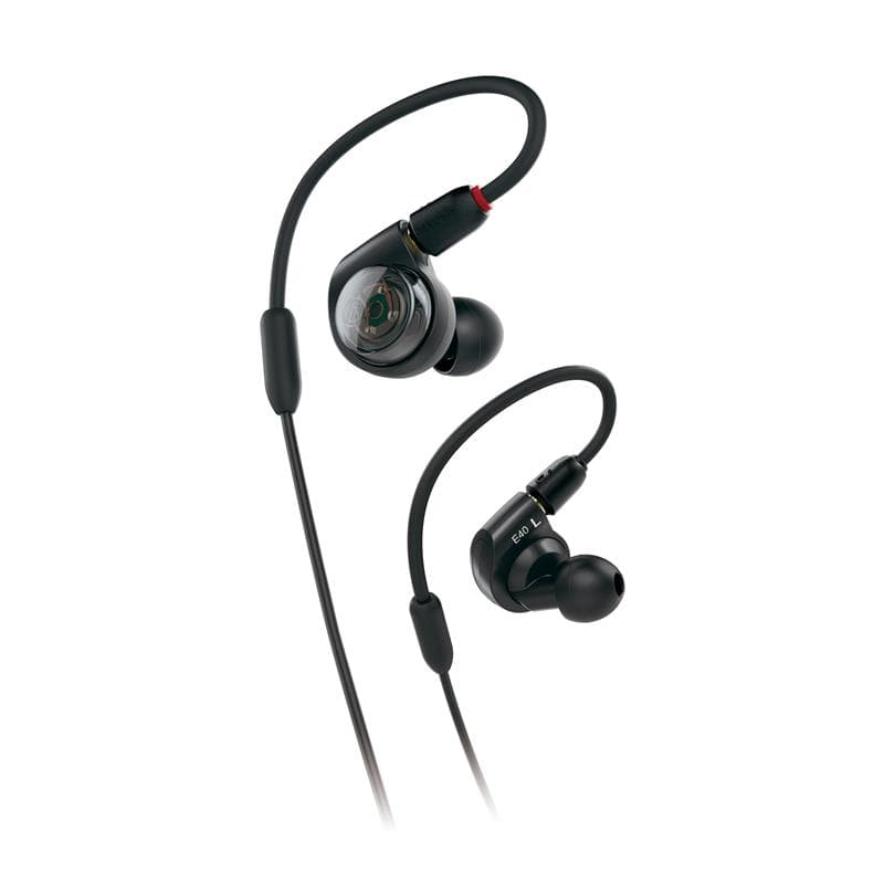 AUDIO TECHNICA ATH-E40 Professional In-Ear Monitor Headphones, Black