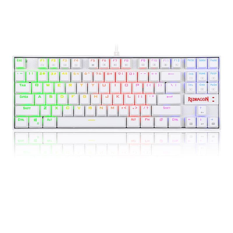 Redragon K552 Mechanical Gaming Keyboard 80% Compact 87 Key Kumara Wired  Blue Switches for Windows PC Gamers (RGB Backlit W...