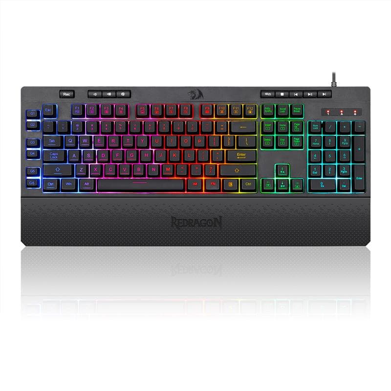 Redragon K512RGB Membrane Gaming Keyboard with Detachable Wrist Rest(Open Box)