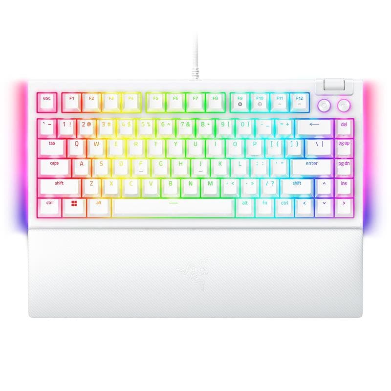 RAZER BLACKWIDOW V4 75% Gaming Keyboard, White - English, Regular Profile, Tactile switches (RZ03-05001700-R3M1)