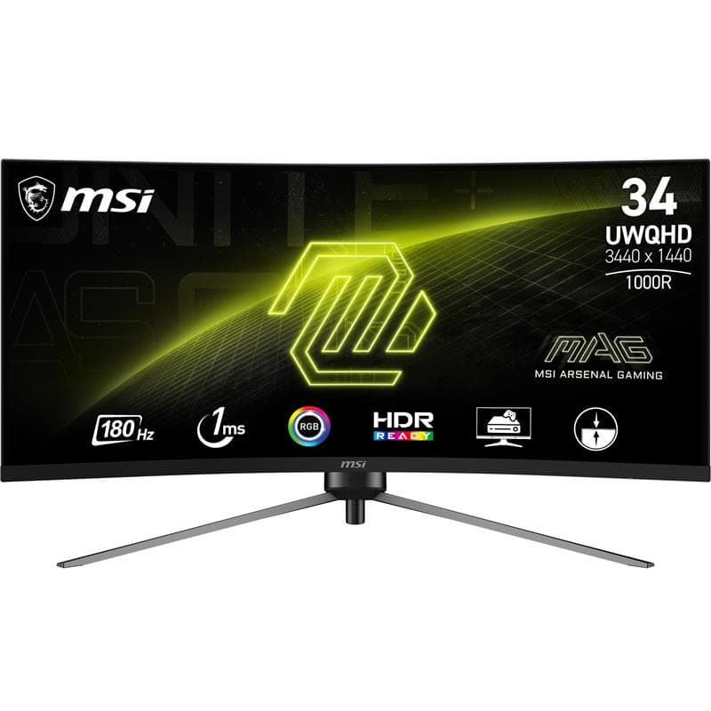 MSI MAG 345CQR 34" UWQHD 3440x1440 Curved VA 180Hz 1ms Gaming Monitor