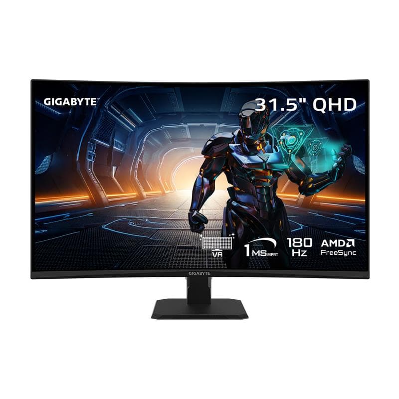 GIGABYTE GS32QCA 31.5" QHD Curved VA 180Hz 1ms (MPRT) Gaming Monitor(Open Box)